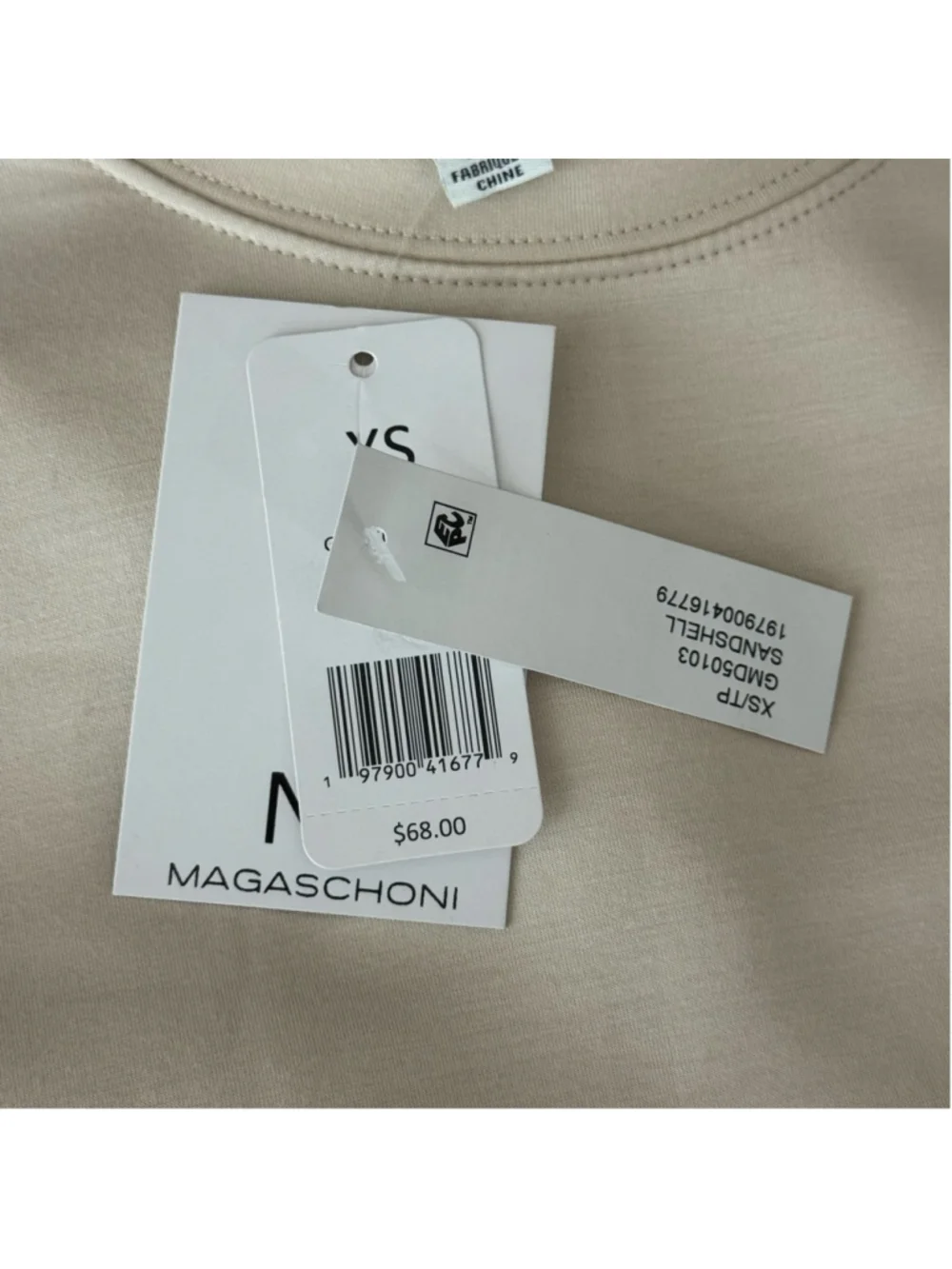 Magaschoni Sand Shell Short Sleeve Midi T-Shirt Dress | Size XS | NWT